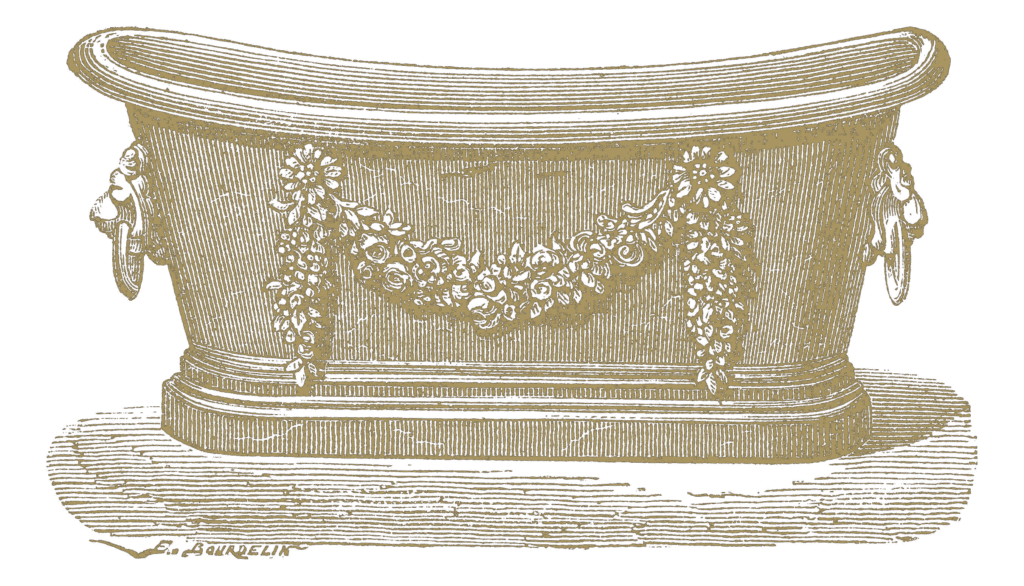 dessin baignoire Maison de Beaut&eacute; Belle de Ma&iuml;a